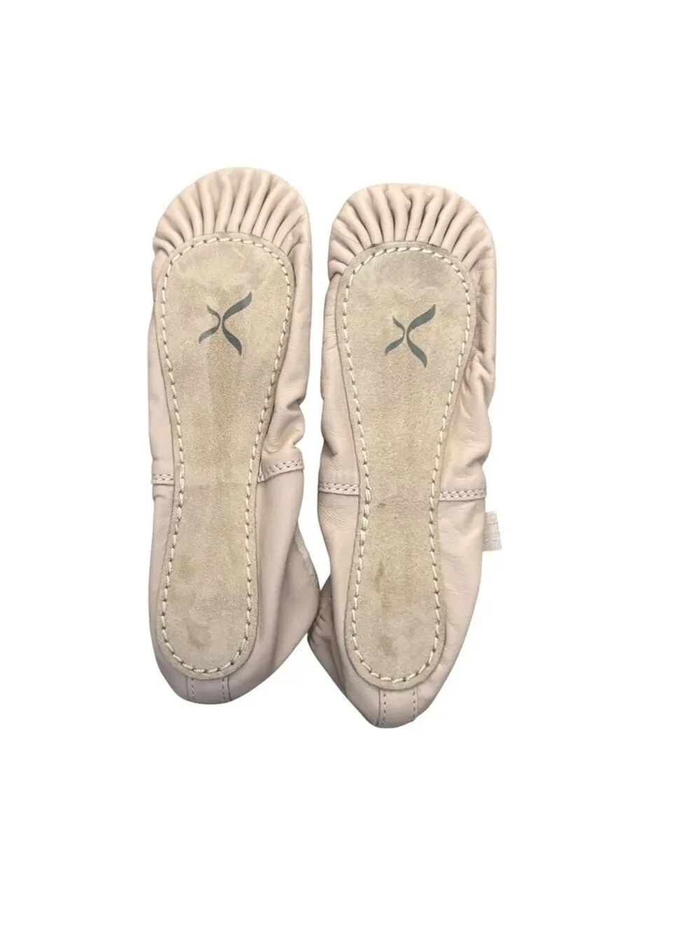 Capezio Lily Leather Ballet Slippers Pink 2M Girls Dance Shoes